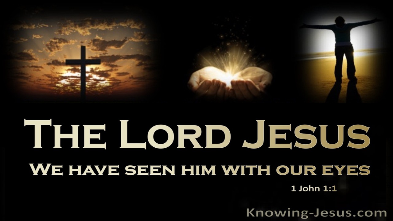1 John 1:1 We Have Seen Jesus With Our Eyes (brown)